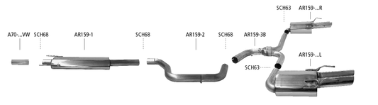 Komplettauspuffanlage Bastuck Alfa Romeo GT 3.2L